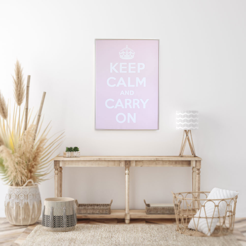 KEEP CALM AND CARRY ON ψ さくら【B2フレーム付ポスター】