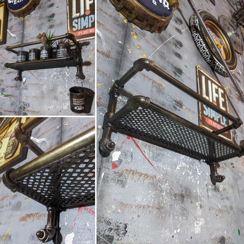 アメリカンヴィンテージ Style/ インダストリアル 飾り棚/ ウォール