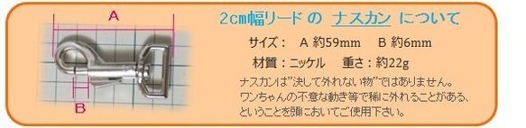 波柄　中型犬用リード2cm幅 5枚目の画像