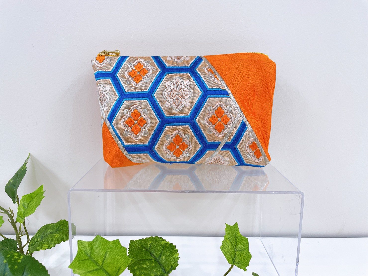 専用　　着物リメイク　　ポーチセット(5つ) と青牡丹横長ポーチと青牡丹２個 専用 着物リメイク ポーチセット(5つ) と青牡丹横長ポーチと青牡丹2