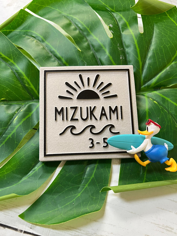 表札☆ニコちゃん☆ブルーパール御影石 ブルーパール御影石