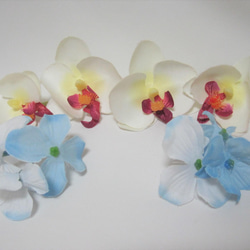 芍薬と胡蝶蘭のクレッセントブーケ♪ブートニア付き♪生花みたいに綺麗な造花です♪高品質なのに安い 20枚目の画像