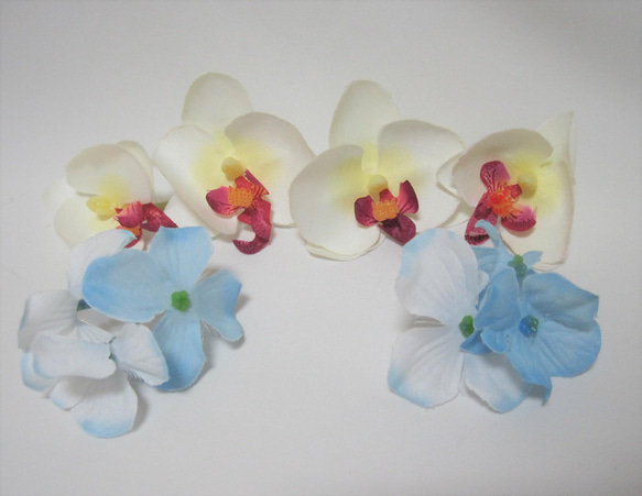 芍薬と胡蝶蘭のクレッセントブーケ♪ブートニア付き♪生花みたいに綺麗な造花です♪高品質なのに安い 20枚目の画像