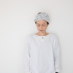 OmaTurban / 雙層紗布 white-shima 第6張的照片