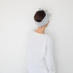 OmaTurban / 雙層紗布 white-shima 第5張的照片