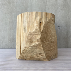杉の切り株の造形的置物 丸太 椅子 スツール -1 オブジェ ディスプレイ 高級感 スタイリッシュ 4枚目の画像