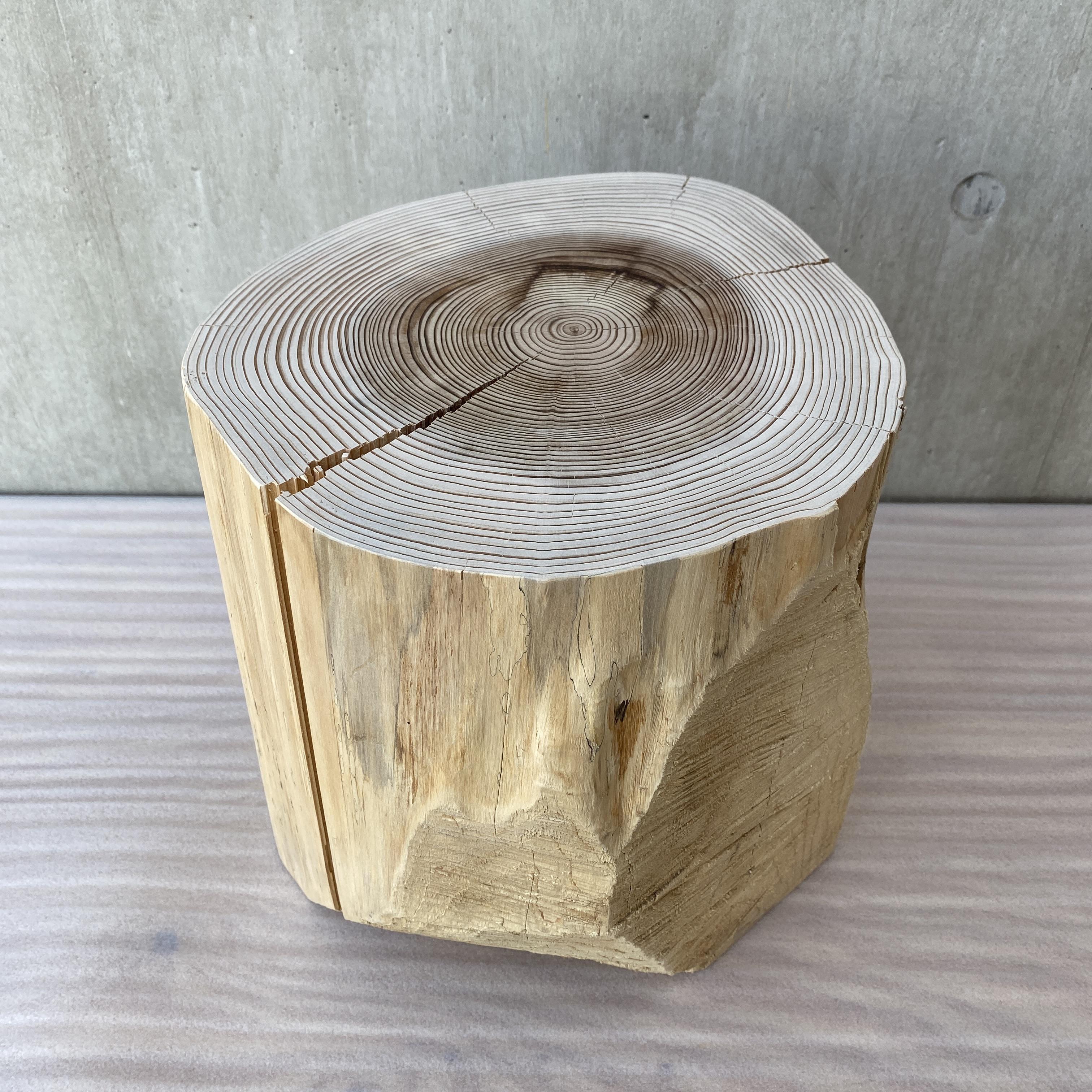 【1点物】栗の木　切り株　丸太椅子　チェーンソーアート　インテリア　木製　椅子