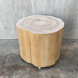 ヒノキの切り株の造形的置物 丸太 椅子 スツール -7 オブジェ ディスプレイ 高級感 スタイリッシュ 9枚目の画像
