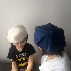 【大人】シンプルデニムベレー帽 1枚目の画像