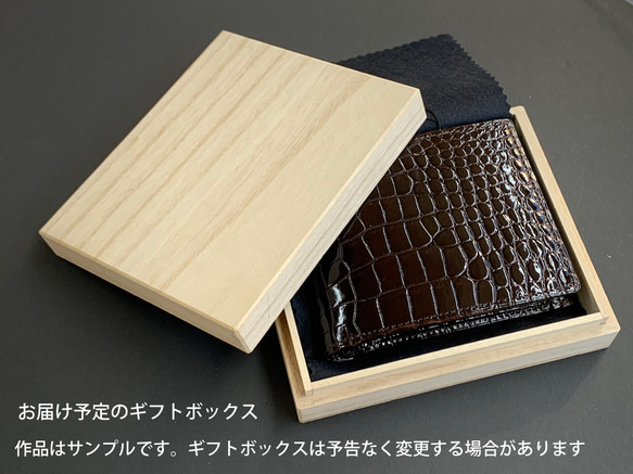 日本製　上質　クロコダイル　財布　ミドルウォレット　札入れ　エキゾチックレザー 12枚目の画像