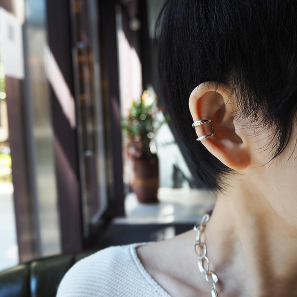 pure earring_純粹耳骨環 沒耳洞 耳環 耳夾 earcuff earclip earbangle 第3張的照片