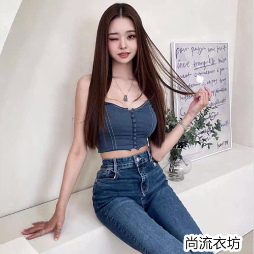 夏 キャミ セクシー レディース デニムパンツセットアップ ソンジア