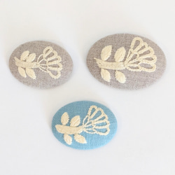 北欧風お花の刺繍ブローチ【hokuo】 4枚目の画像