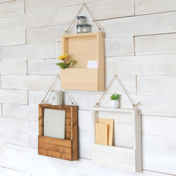 送料無料]アンティーク風 レターラック☆木製 棚 ナチュラル シェルフ