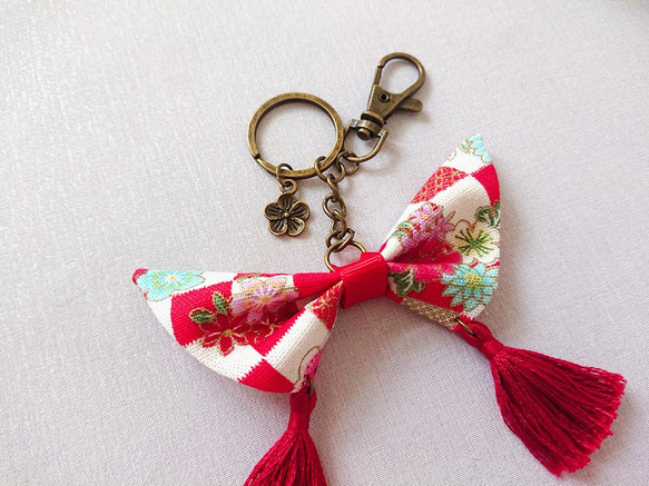 【大正浪漫】日系軟妹✽和洋融合蝴蝶結鑰匙圈〝蝶結び キーホルダー✽bow key chain〞 第6張的照片