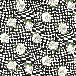 リバティ　リバーシブル仕立て　ポケットティッシュカバー＜Chequered Rose＞(チェッカードローズ) 5枚目の画像