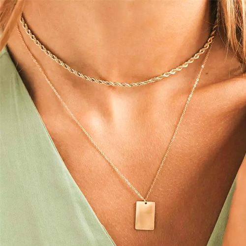 新作SALE 今季トレンドツイストチェーンネックレス チョーカー 肌に