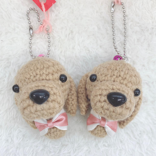受注製作】ミニチュアダックスフンド☆あみぐるみチャーム