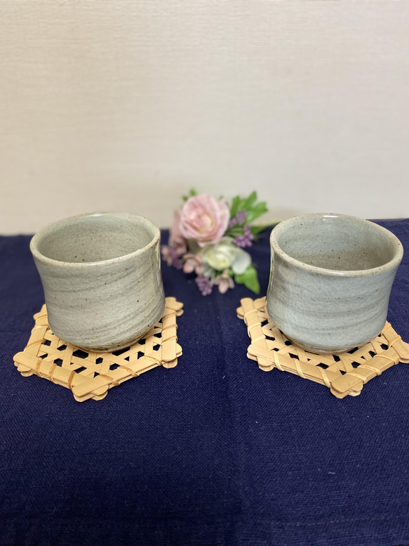 優雅なひとときを！ 竹のコースター・茶托 2枚組 (六角形) コースター