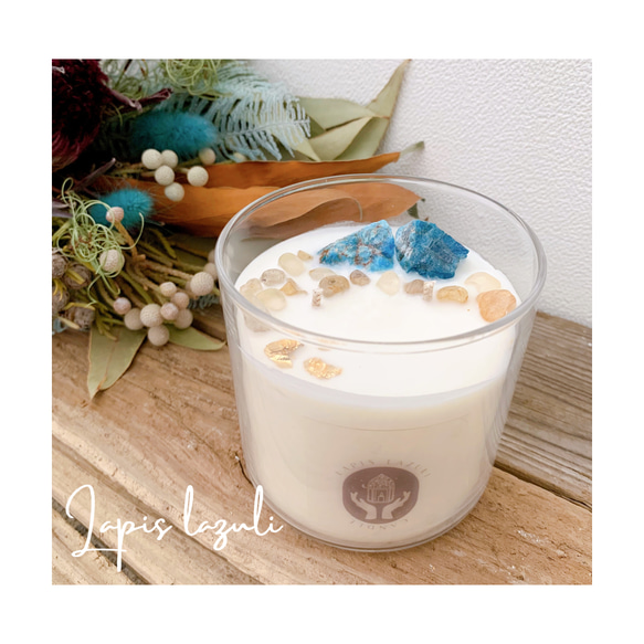 gemstone candle☽ 天然石キャンドル 1枚目の画像