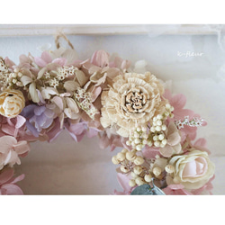 早割　母の日メッセージ付き　ほんのりシャビーピンクなお花たち 3枚目の画像