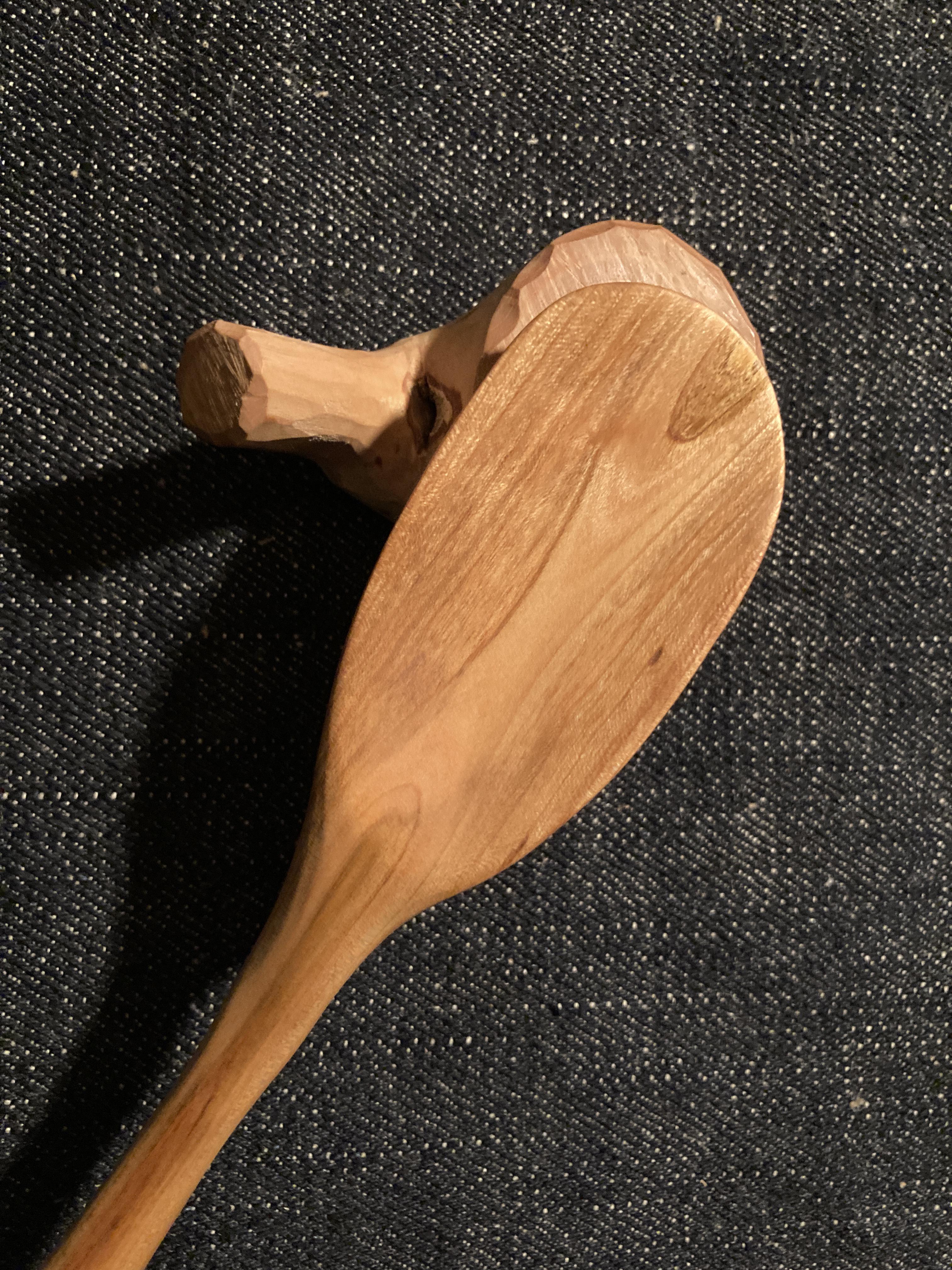 桜の木のサービングスプーン