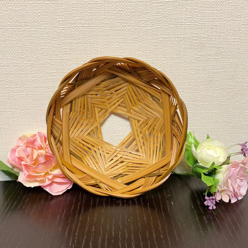竹で編んだこんもりカゴ・バスケット フリーボックス・小物入れ T's
