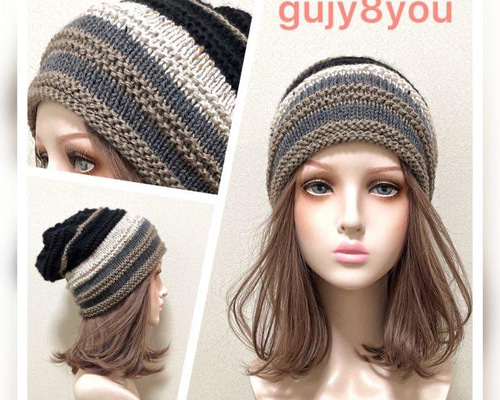ニット帽B68 ニット帽・ビーニー gujy8you 通販 13771961｜Creema