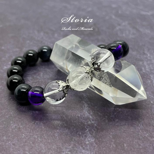 龍水晶で全体の運気を上げる 12mm 龍彫刻水晶 ブレスレット