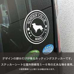 犬 ペット ドラレコ ステッカー シール 丸型 REC ドライブレコーダー搭載車 録画中 カッティング カーステッカー 10枚目の画像