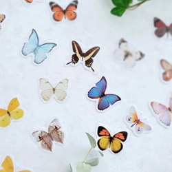 海外フレークシール 切手風「 Butterfly  」蝶々　フレークシール  40枚　 海外シール 6枚目の画像