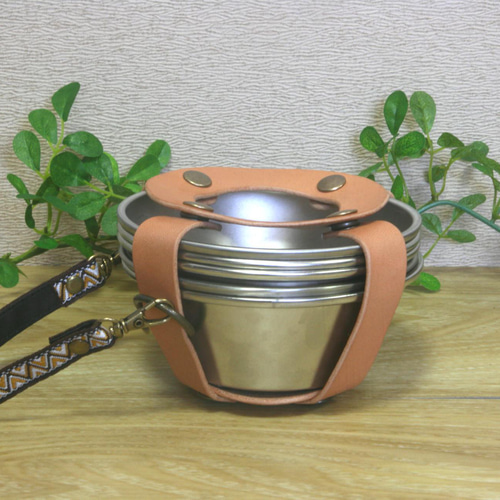 シェラカップケース】☆栃木レザー製本革ヌメ その他素材 JAM CRAFTS