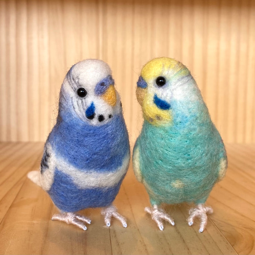 羊毛フェルト。セキセイインコ。オーダーNo.51 ぬいぐるみ・人形