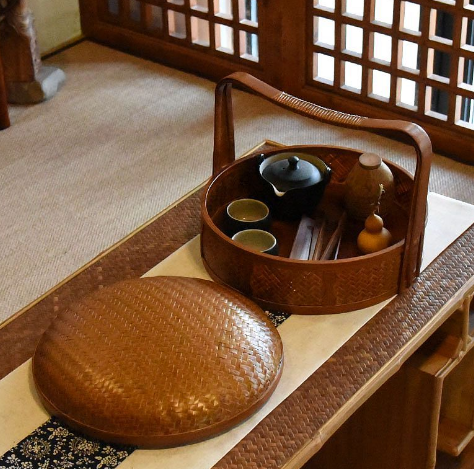 收納盒 竹編細工籠 竹細工 竹工芸 手作り 提籃籠 茶道具 竹製 茶器 收納 茶盒 水果籃 提籃籠 竹編細工籠 竹の編 - メルカリ