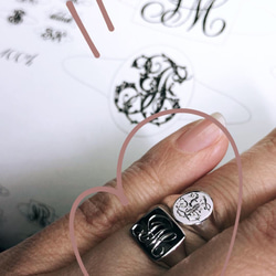 シグネットリング アンティーク ヴィンテージ 10k イニシャル モノグラム指輪 シグネットリング アンティーク ヴィンテージ 10k イニシャル