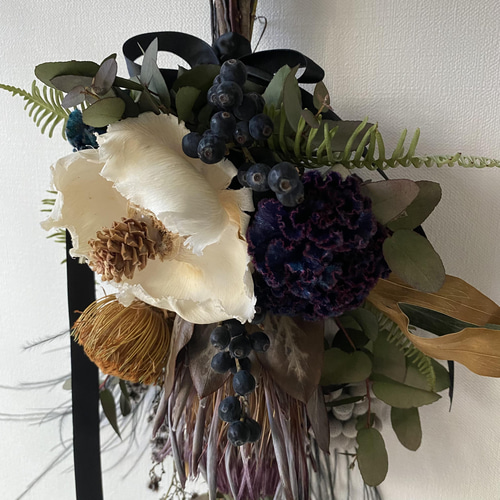 父の日 お祝い お誕生日 アンティークカラー プロテア スワッグ