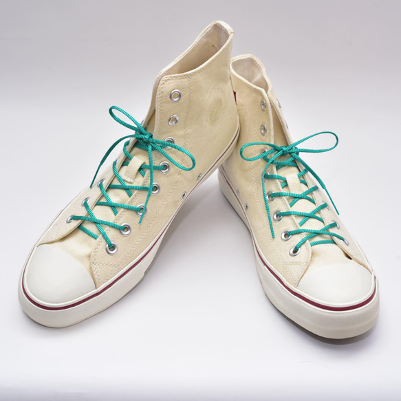 【新色】ほどけにくい魔法の靴ひも：メタリック2色：リリヤーンシューレース：細幅：日本製：靴紐：くつひも 10枚目の画像