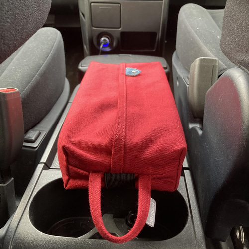 イロドル ボックスティッシュカバー 2way ワインレッド