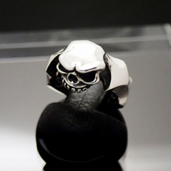 スカルリング スカル ドクロ かわいい 髑髏 リング 指輪 シルバーアクセサリー 925 　『グランピースカルリング』 6枚目の画像