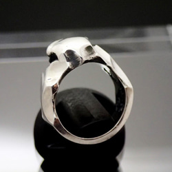 スカルリング スカル ドクロ かわいい 髑髏 リング 指輪 シルバーアクセサリー 925 　『グランピースカルリング』 8枚目の画像