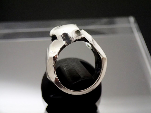 スカルリング スカル ドクロ かわいい 髑髏 リング 指輪 シルバーアクセサリー 925 　『グランピースカルリング』 8枚目の画像
