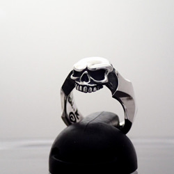 スカルリング スカル ドクロ かわいい 髑髏 リング 指輪 シルバーアクセサリー 925 　『グランピースカルリング』 20枚目の画像