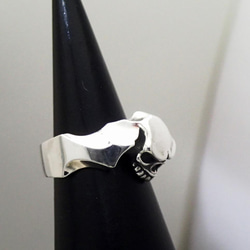 スカルリング スカル ドクロ かわいい 髑髏 リング 指輪 シルバーアクセサリー 925 　『グランピースカルリング』 10枚目の画像