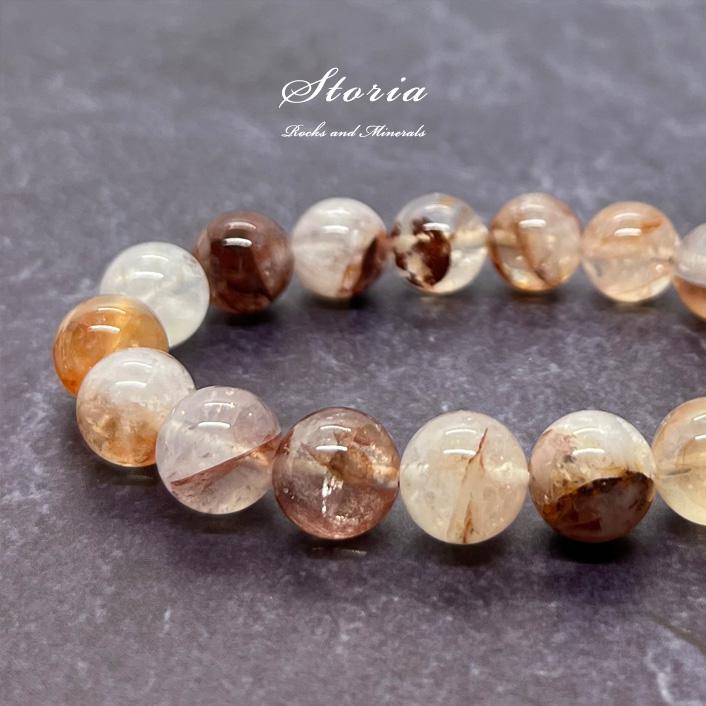 愛と癒やしの中で良縁を引き寄せる 10mm マニカラン産ヒマラヤ水晶ブレスレット （原石買付・国内ビーズ加工）