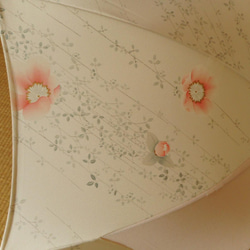 ②ピンクの正絹日傘（傘袋付き） 15枚目の画像