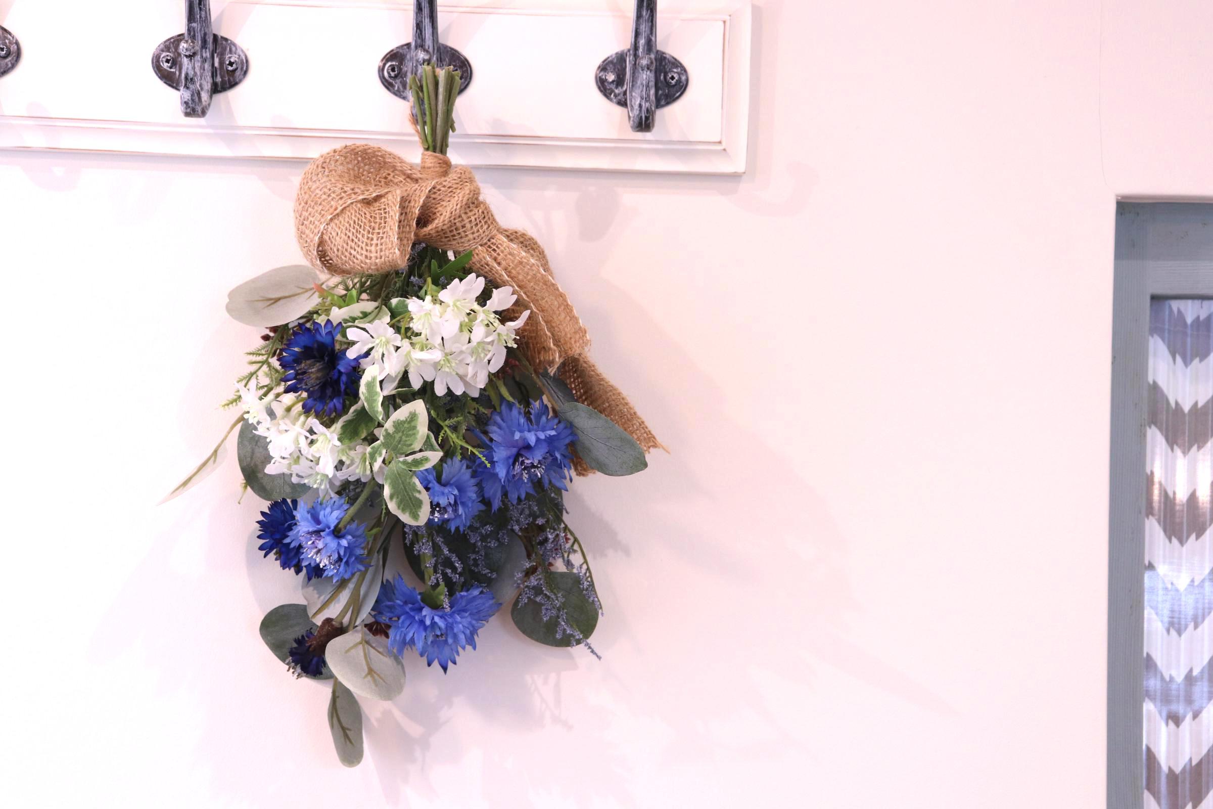 晴れやかブルー2025【受注制作】　夏　スワッグ　造花