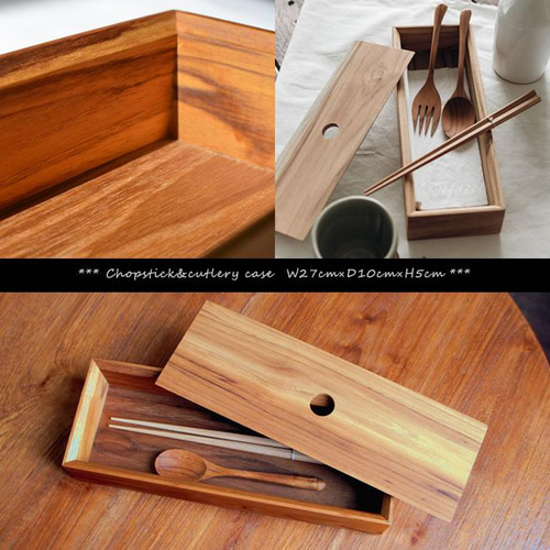 チーク材　カトラリーセット　木製　ステンレス edf4e6d7299625c8c16ba149f38009
