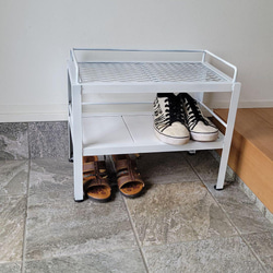 アイアンシューズラック9段(3足×9段27足用) 棚、シェルフ、シューズラック9段(3足✖️9段27足用) 靴箱・下駄