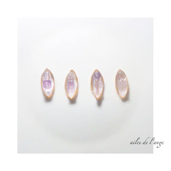 【SOLDOUT】no.829 - amethyst powerstone drop pierce 3枚目の画像