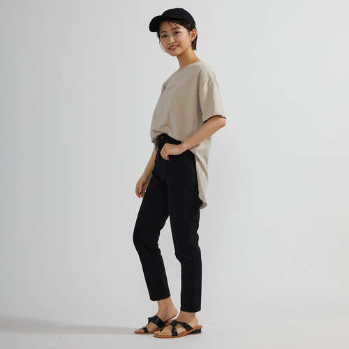 【XSサイズ】ストレッチスリムリブパンツ ブラック XS レディース 未使用品 小柄な女性におすすめ ストレッチ入り スリムテーパードパンツ